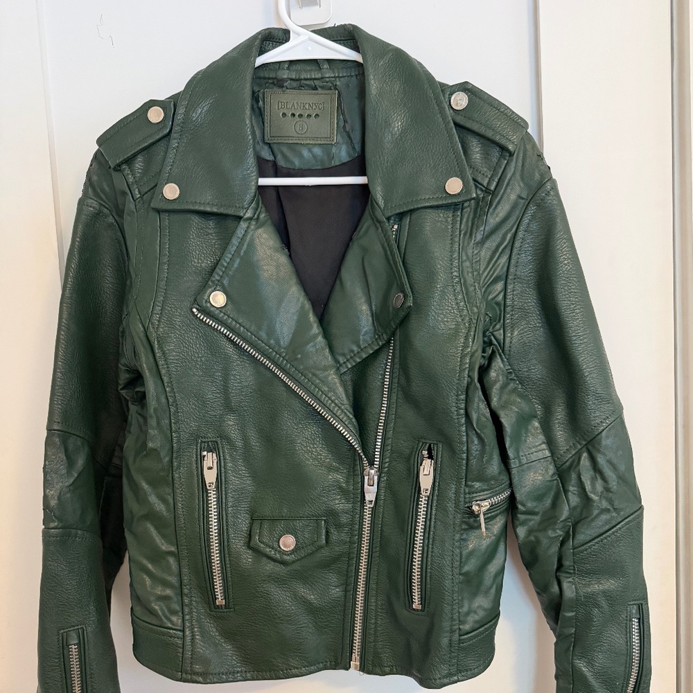 Blank NYC Green Moto Jacket